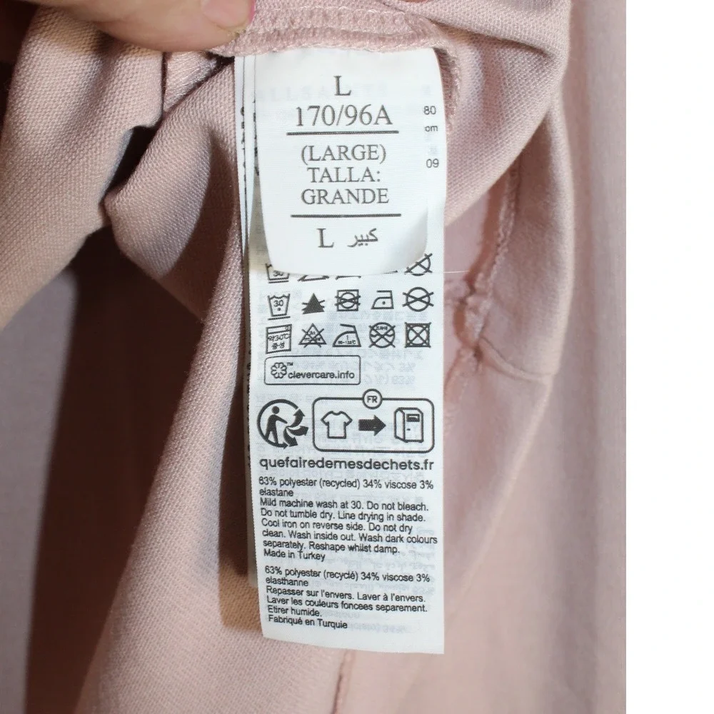 Allsaints NWT Rita Oversized Long Sleeve Boatneck Tee in Mauve Pink Size Large - Picture 8 of 8